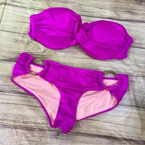 Victoria’s Secret Bikini Set 34B and XS bottoms Purple